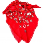 Sciarpa Louis Vuitton in seta e lana rossa