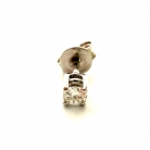 pendiente oro blanco diamante