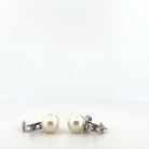 pendientes con perlas y diamantes