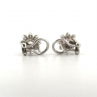 white gold and diamond earrings