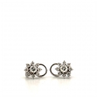 white gold and diamond earrings