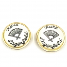 Pendientes de presión Karl Lagerfeld negro y dorado