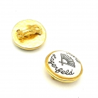 Pendientes de presión Karl Lagerfeld negro y dorado