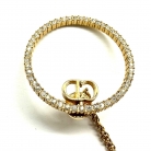 Pendientes Dior circulares y colgantes con perlas