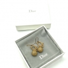 Dior Gold Earrings with Rhinestones