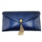 pochette bvlgari serpenti pitone azul