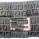 Vintage Fendi FF brown pochette