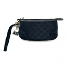 POCHETTE GUCCI GG SUPREME TESSUTO NERO CON FASCINO