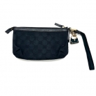 POCHETTE GUCCI GG SUPREME TESSUTO NERO CON FASCINO