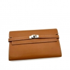 Pochette Kelly Hermès in pelle Epsom camel