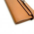 Pochette Kelly Hermès in pelle Epsom camel