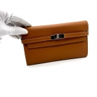Pochette Kelly Hermès in pelle Epsom camel
