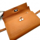 Pochette Kelly Hermès in pelle Epsom camel