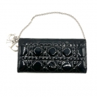 POCHETTE LADY DIOR WALLET ON CHAIN BLACK PATENT LEATHER