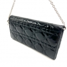 POCHETTE LADY DIOR WALLET ON CHAIN BLACK PATENT LEATHER