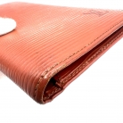 Porta documenti Louis Vuitton in pelle Epi color caramello
