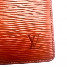 Porta documenti Louis Vuitton in pelle Epi color caramello