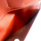 Porta documenti Louis Vuitton in pelle Epi color caramello