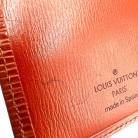 Porta documenti Louis Vuitton in pelle Epi color caramello
