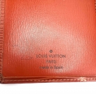 Porta documenti Louis Vuitton in pelle Epi color caramello