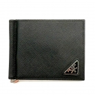 Prada Billetera en piel Saffiano negra