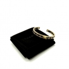 Pulsera Chanel en metal color champán