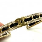 Pulsera Chanel en metal color champán