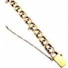 Bracciale a maglie traforate in oro giallo