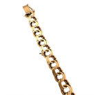 Bracciale a maglie traforate in oro giallo