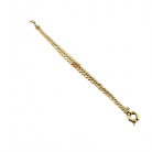 Bracciale a maglie gourmette in oro con dettagli di diamanti