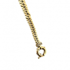 Bracciale a maglie gourmette in oro con dettagli di diamanti