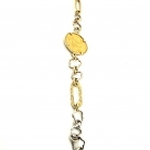 Bracciale in Oro Giallo e Bianco con Medaglia Antica