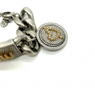 Bracciale MiuMiu in metallo con strass
