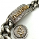 Bracciale MiuMiu in metallo con strass
