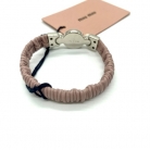 Pulsera MiuMiu Opal napa leather and metal bracelt