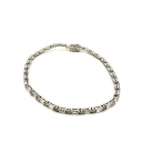 Pulsera rivière en oro blanco