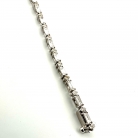 Pulsera rivière en oro blanco