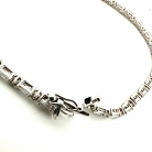 Pulsera rivière en oro blanco