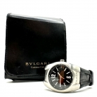 Reloj Bvlgari Ergon de acero inoxidable con esfera negra y correa para mujer