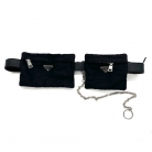 BLACK NYLON HAND PRADA FANNY PACK WITH ACCESSORIES