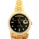 Rolex Day-Date 18238 en Oro Amarillo 18K con Diamantes