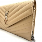 Saint Laurent Grain De Poudre Chain Wallet