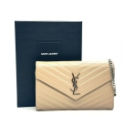 Saint Laurent Grain De Poudre Chain Wallet