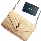 Saint Laurent Grain De Poudre Chain Wallet