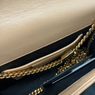 Saint Laurent Kate Tassel in pelle effetto lucertola beige