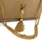 Saint Laurent Kate Tassel in pelle effetto lucertola beige