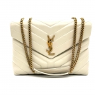 saint laurent lou lou white leather