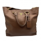 Shopper Prada Vintage in Pelle Marrone