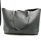 SHOPPING BAG YVES SAINT LAURENT PELLE GRIGIA CON POCHETTE
