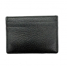 Portacarte Gucci in pelle nera con dettagli oro